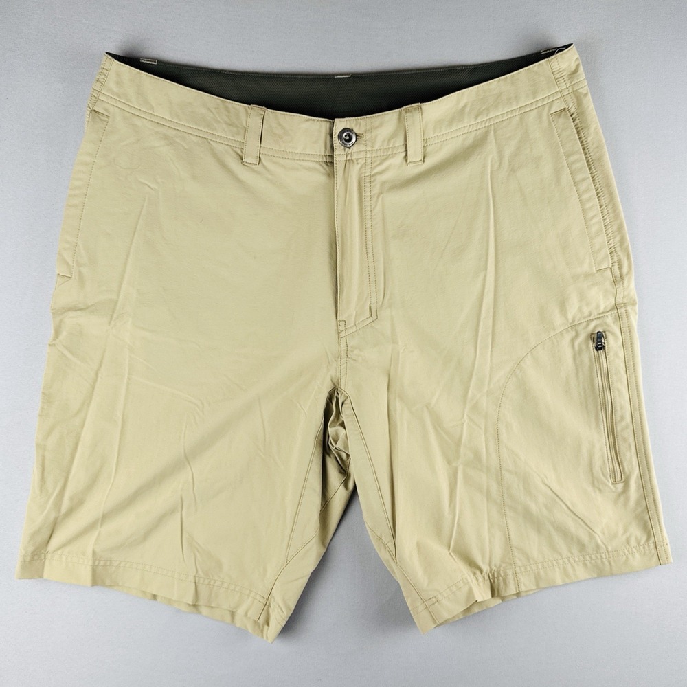 Patagonia Mens Hiking Shorts 36 Tan Beige Nylon Spandex Outdoor Performance